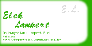 elek lampert business card